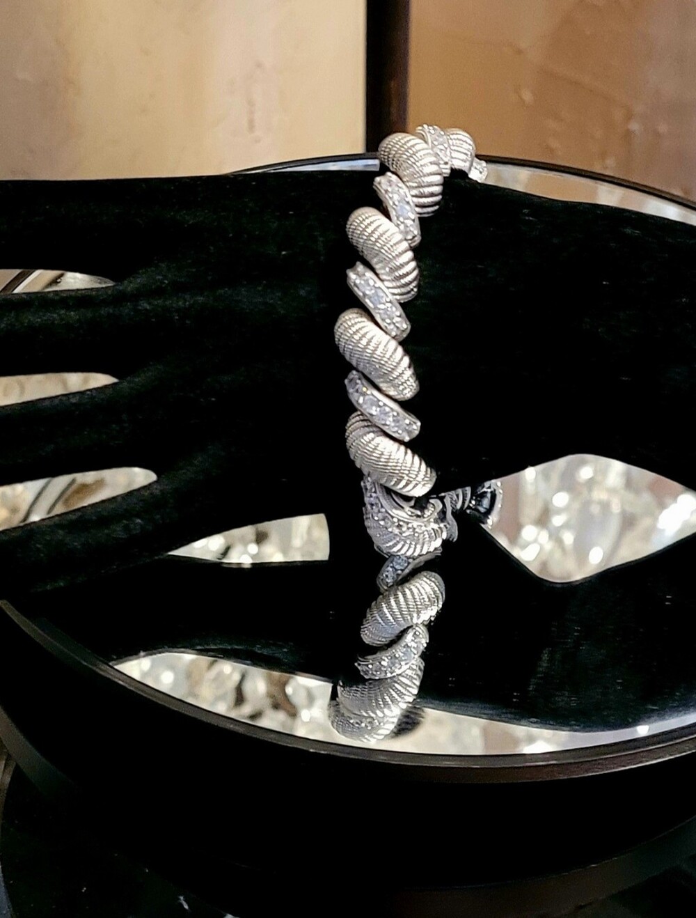 Judith Ripka Sterling Silver Diamonique San Marco Bracelet. Size 7. New